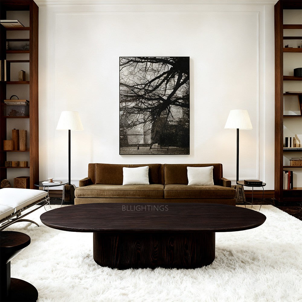 Cira Solid Wood Pedestal Coffee Table