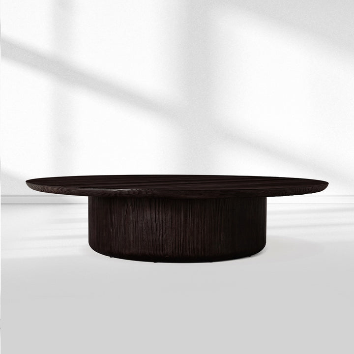 Cira Solid Wood Pedestal Round Coffee Table