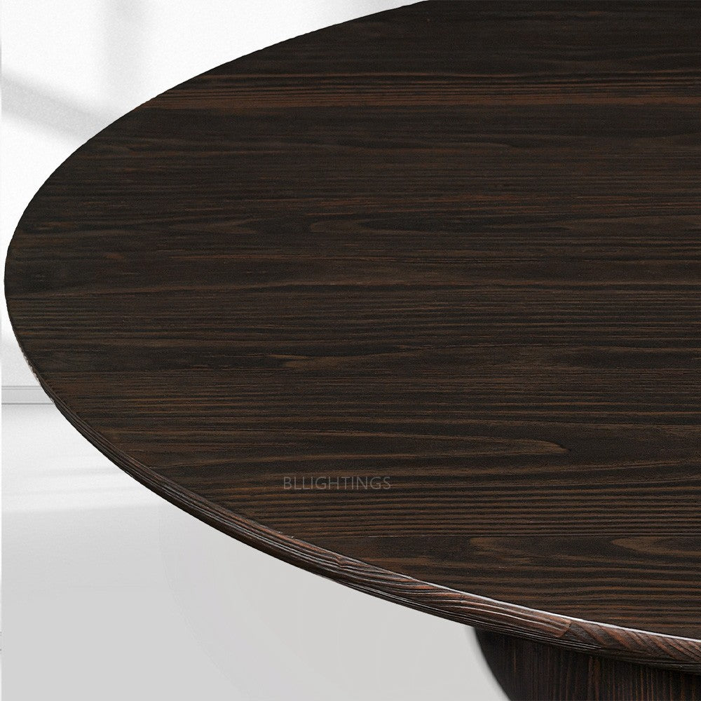 Cira Solid Wood Pedestal Round Coffee Table