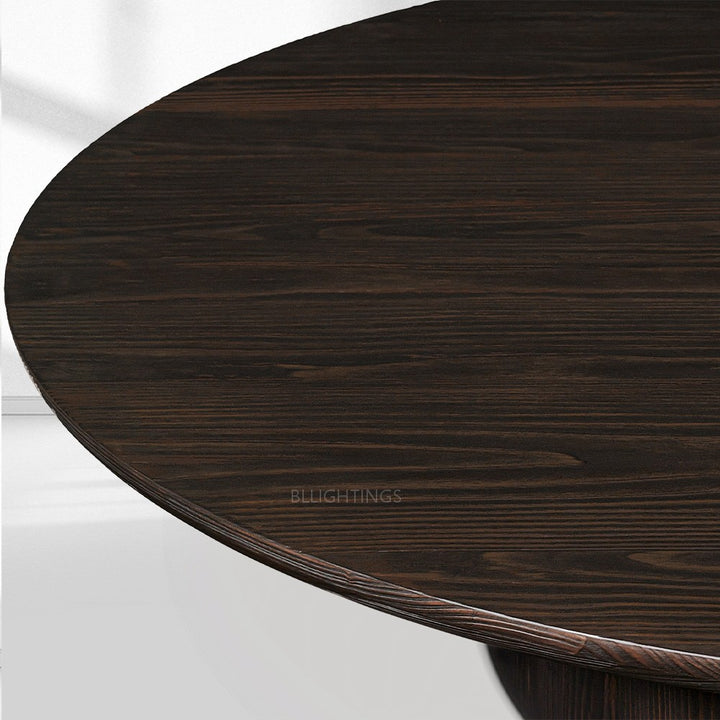 Cira Solid Wood Pedestal Round Coffee Table