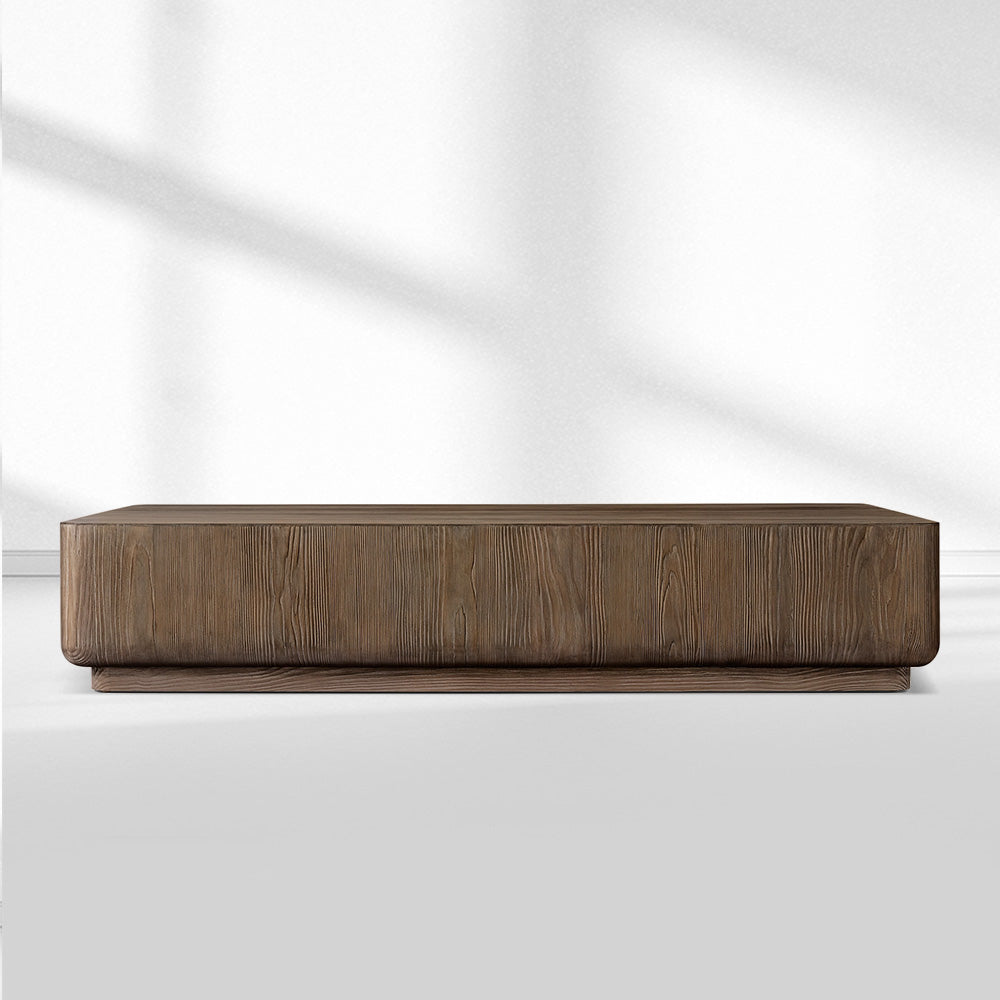 Cira Solid Wood Plinth Coffee Table