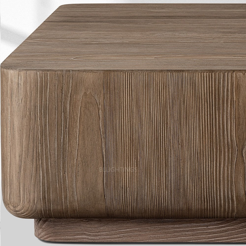 Cira Solid Wood Plinth Coffee Table