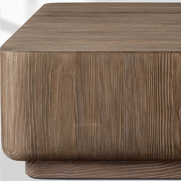 Cira Solid Wood Plinth Coffee Table