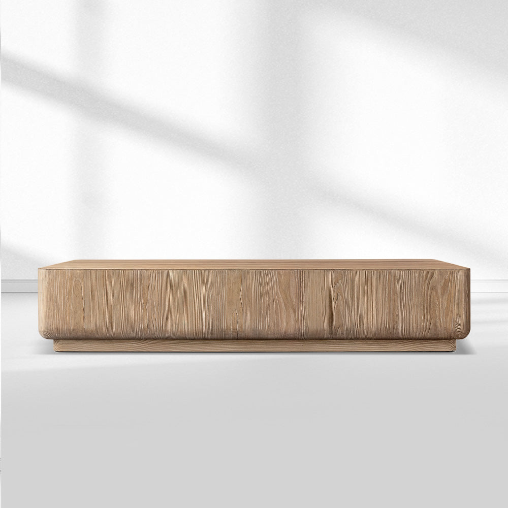 Cira Solid Wood Plinth Coffee Table