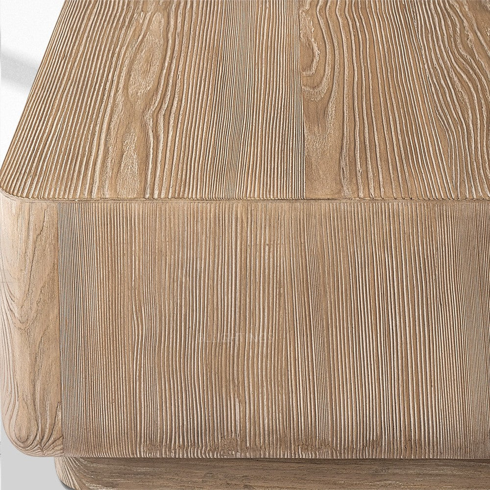 Cira Solid Wood Plinth Coffee Table