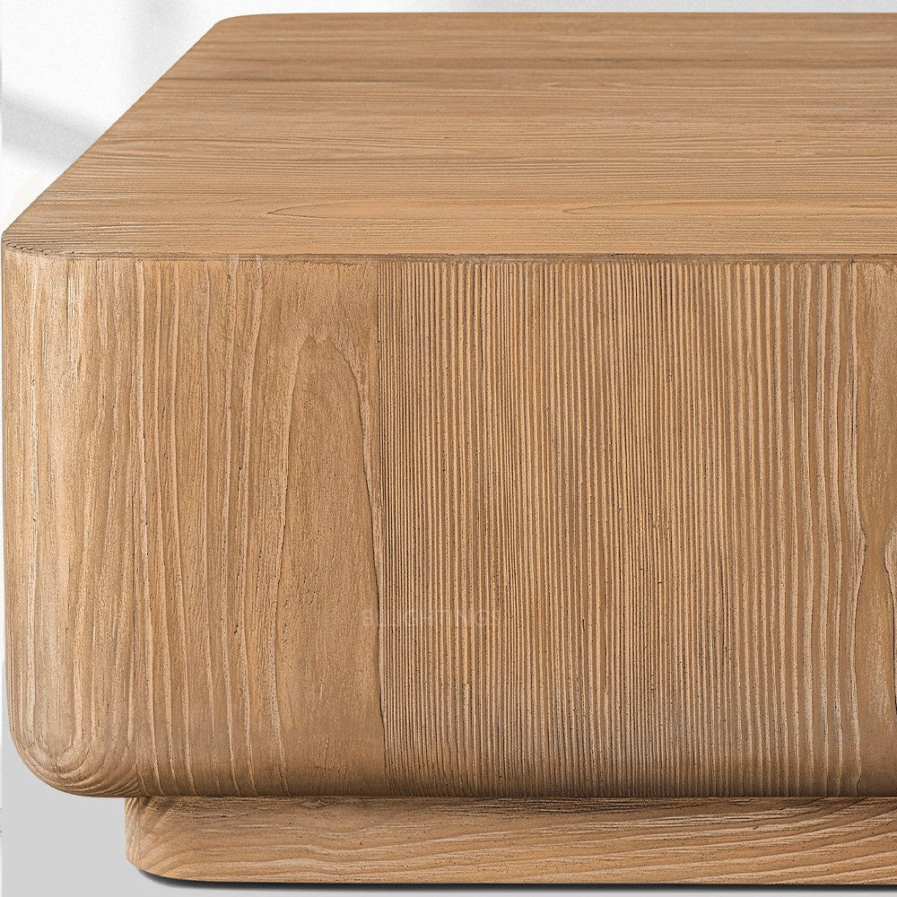 Cira Solid Wood Plinth Coffee Table