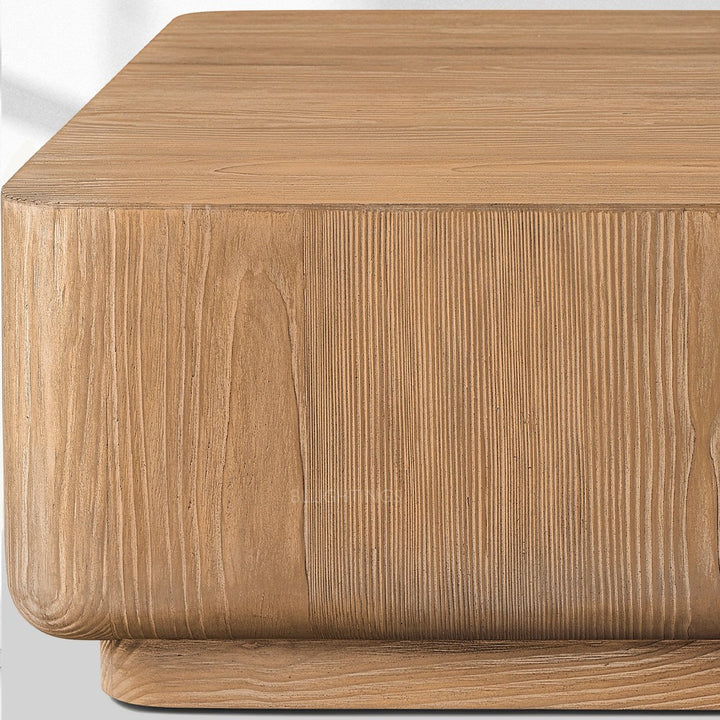 Cira Solid Wood Plinth Coffee Table