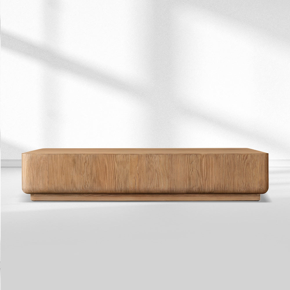 Cira Solid Wood Plinth Coffee Table