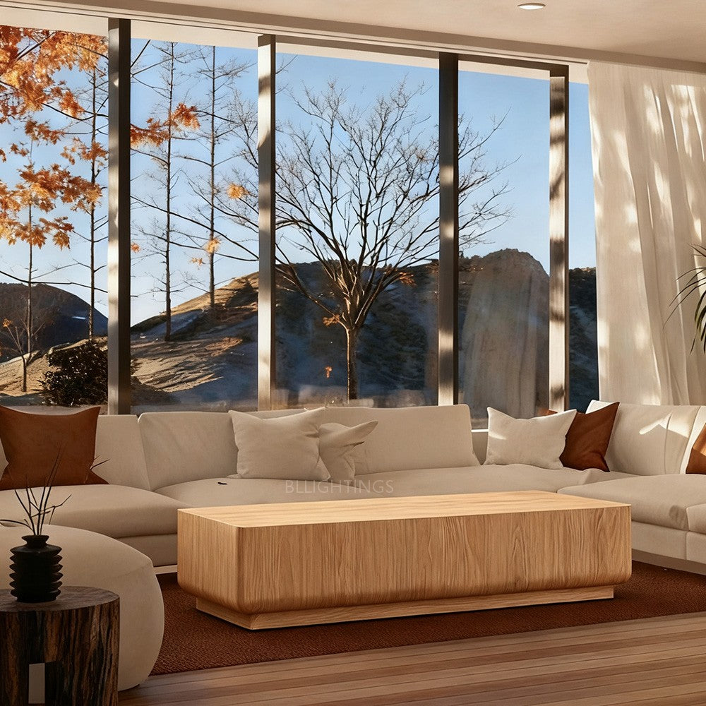 Cira Solid Wood Plinth Coffee Table