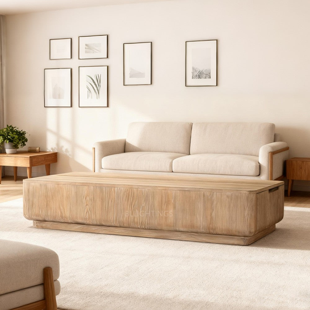 Cira Solid Wood Storage Coffee Table