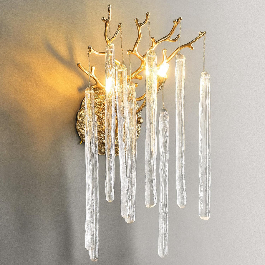 Crystal Gold Wall Sconce 17.7"H