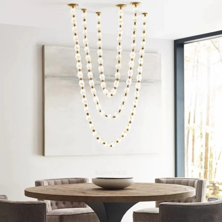 Dana Glass Pearl Necklace Chandelier