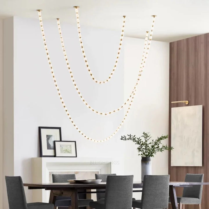 Dana Glass Pearl Necklace Chandelier