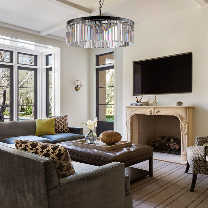 Della Tedem 1-Tier Crystal Round Chandelier