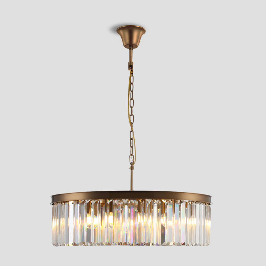 Della Tedem 1-Tier Crystal Round Chandelier