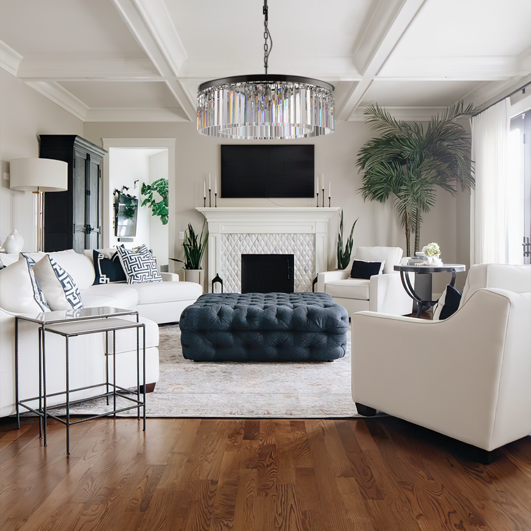 Della Tedem 1-Tier Crystal Round Chandelier