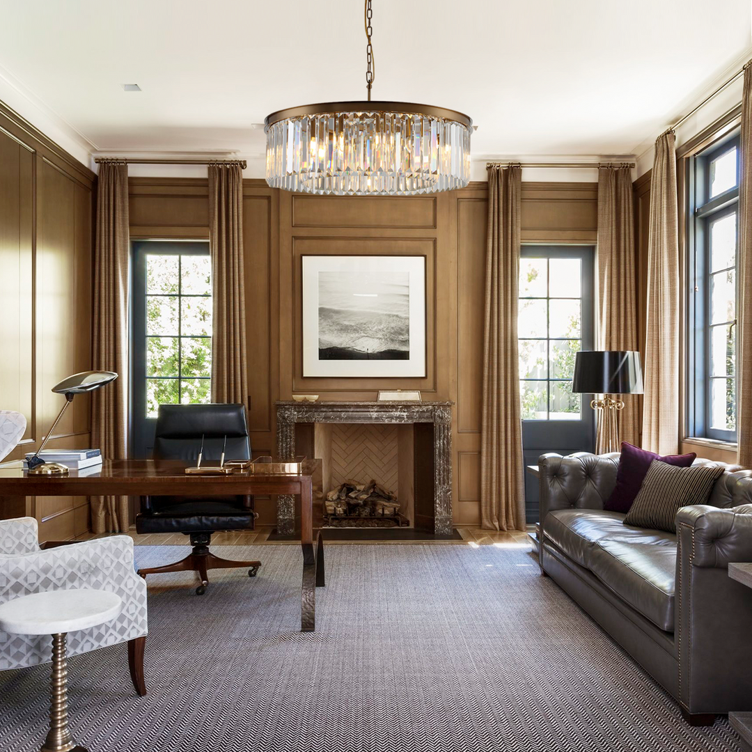 Della Tedem 1-Tier Crystal Round Chandelier