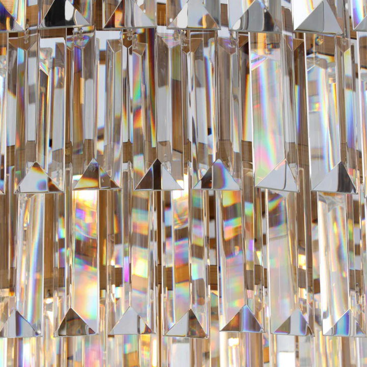 Della Tedem Multi-Tier Clear/Smoke Crystal Round Chandelier