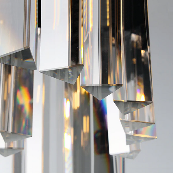Della Tedem Multi-Tier Clear/Smoke Crystal Round Chandelier