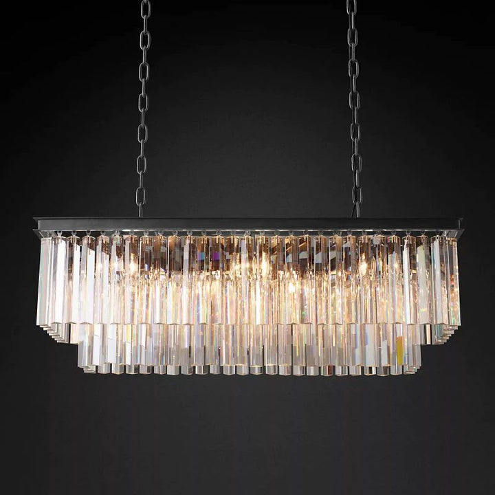 Della Tedem Rectangular Dining Room Chandelier 40"