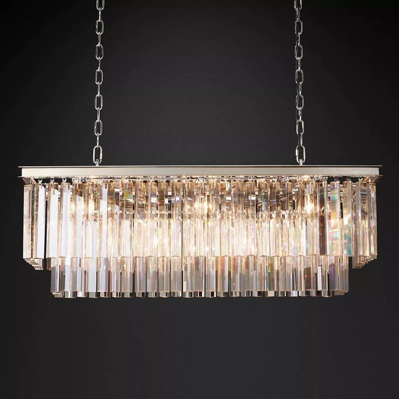 Della Tedem Rectangular Dining Room Chandelier 40"