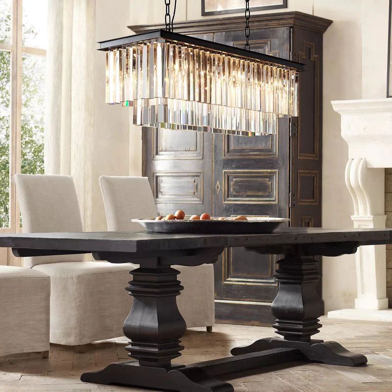 Della Tedem Rectangular Dining Room Chandelier 40"