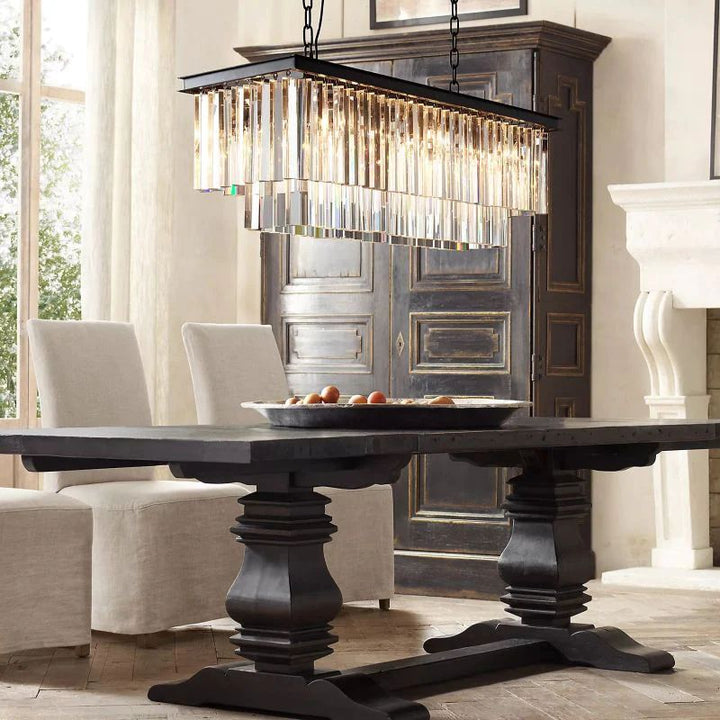 Della Tedem Rectangular Dining Room Chandelier 40"