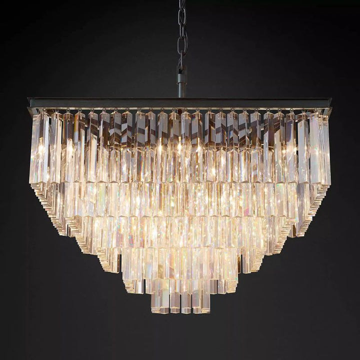 Della Tedem Square Dining Room Chandelier 34"