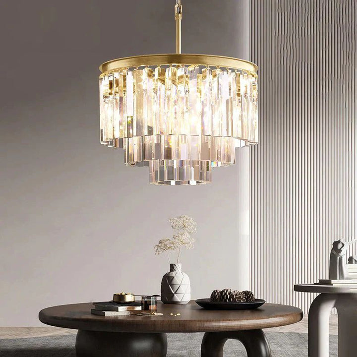 Della Tedem Tiered Round Dining Room Chandelier 20"