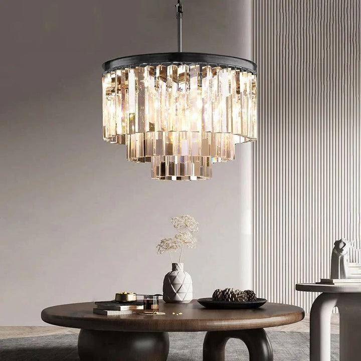 Della Tedem Tiered Round Dining Room Chandelier 20"