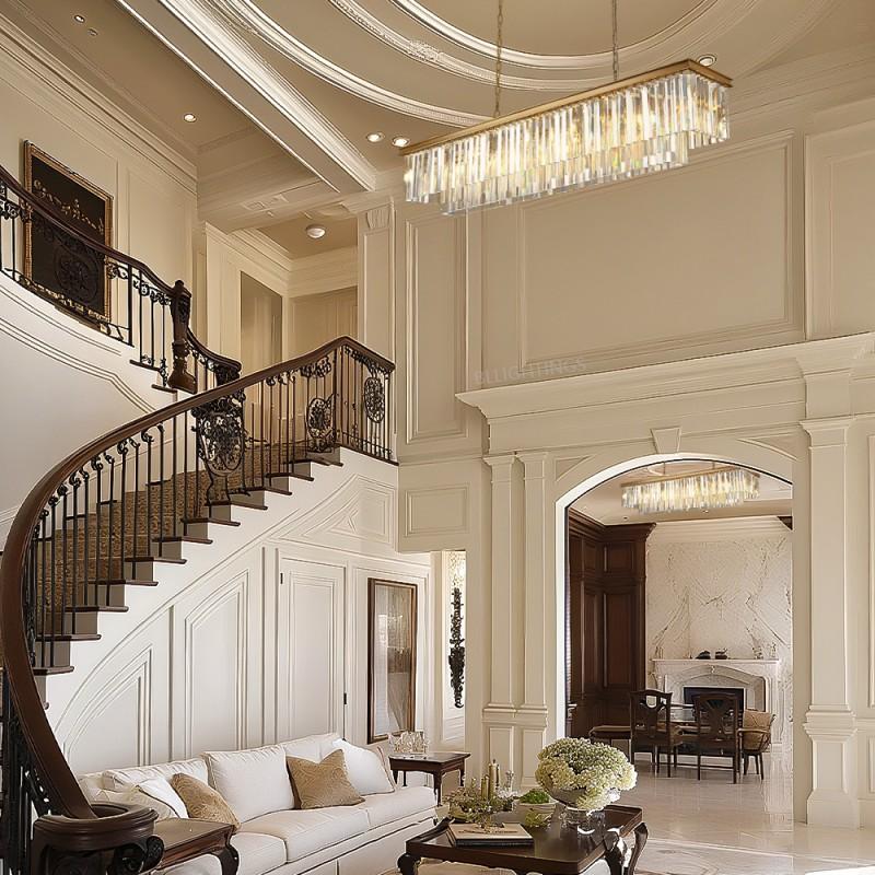 Della Tedem Rectangular Chandelier 49"