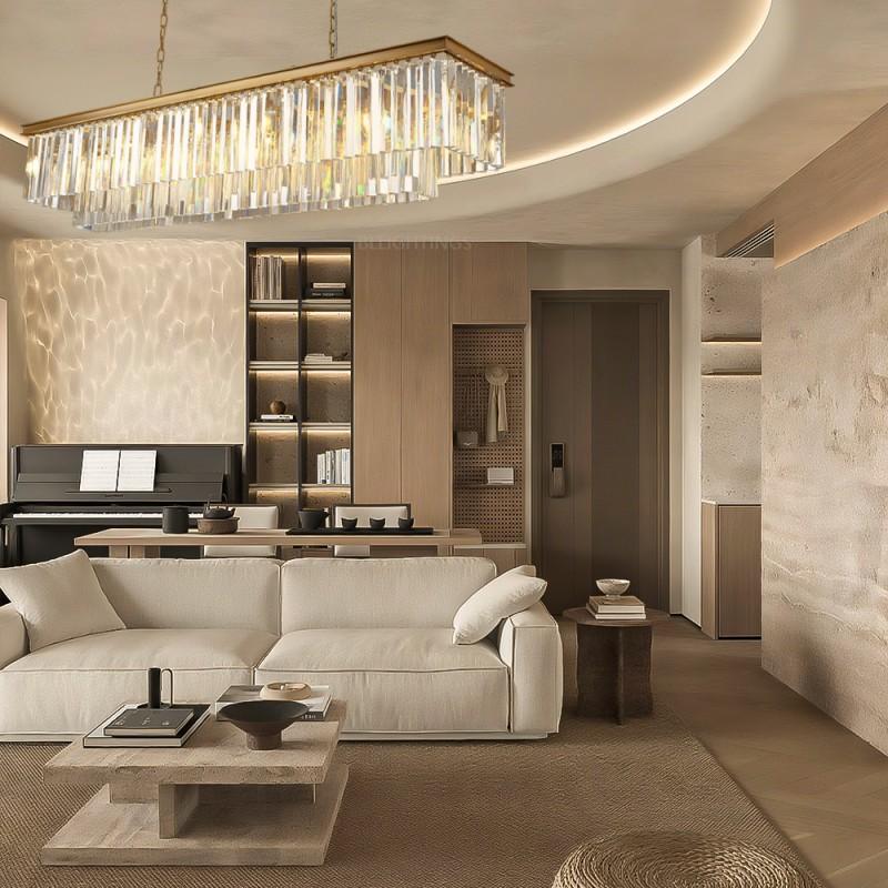 Della Tedem Rectangular Chandelier 49"