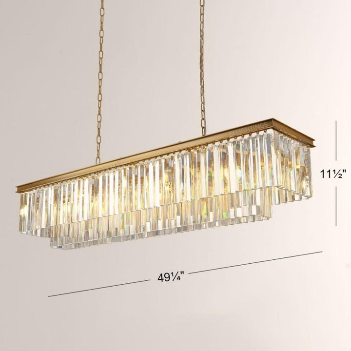 Della Tedem Rectangular Chandelier 49"