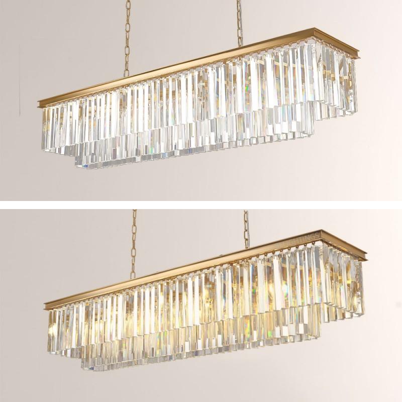 Della Tedem Rectangular Chandelier 49"
