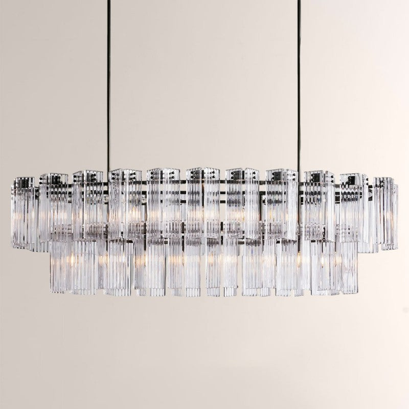 Delsie Oval Glass Chandelier 51"63"72"