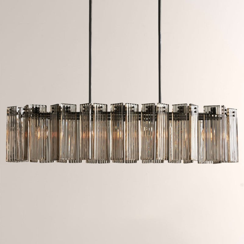 Delsie Oval Glass Chandelier 51"63"72"