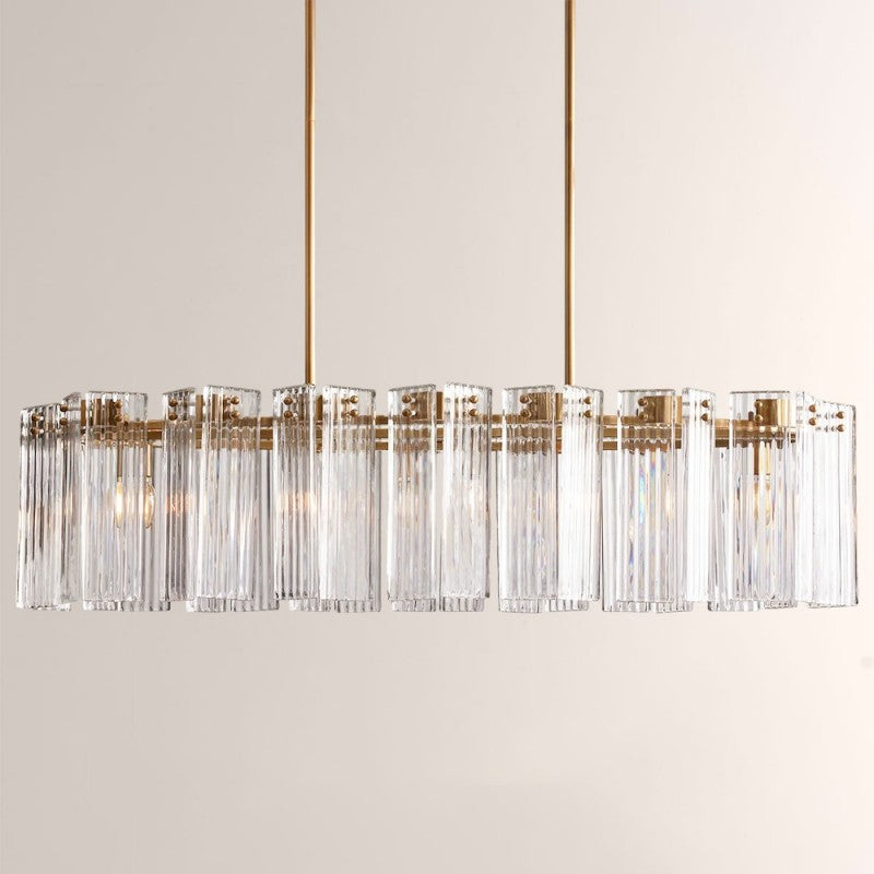 Delsie Oval Glass Chandelier 51"63"72"