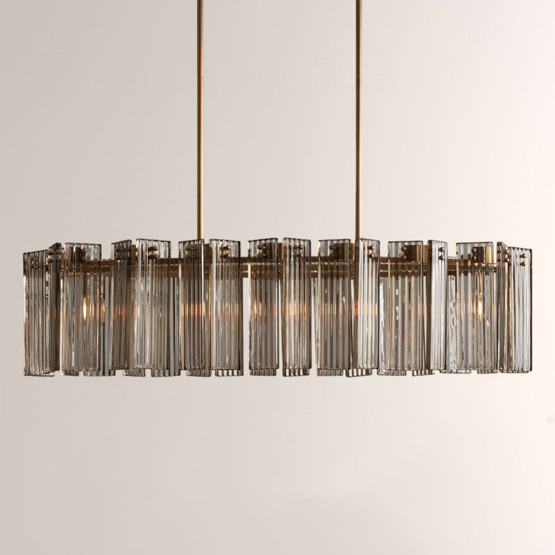 Delsie Oval Glass Chandelier 51"63"72"