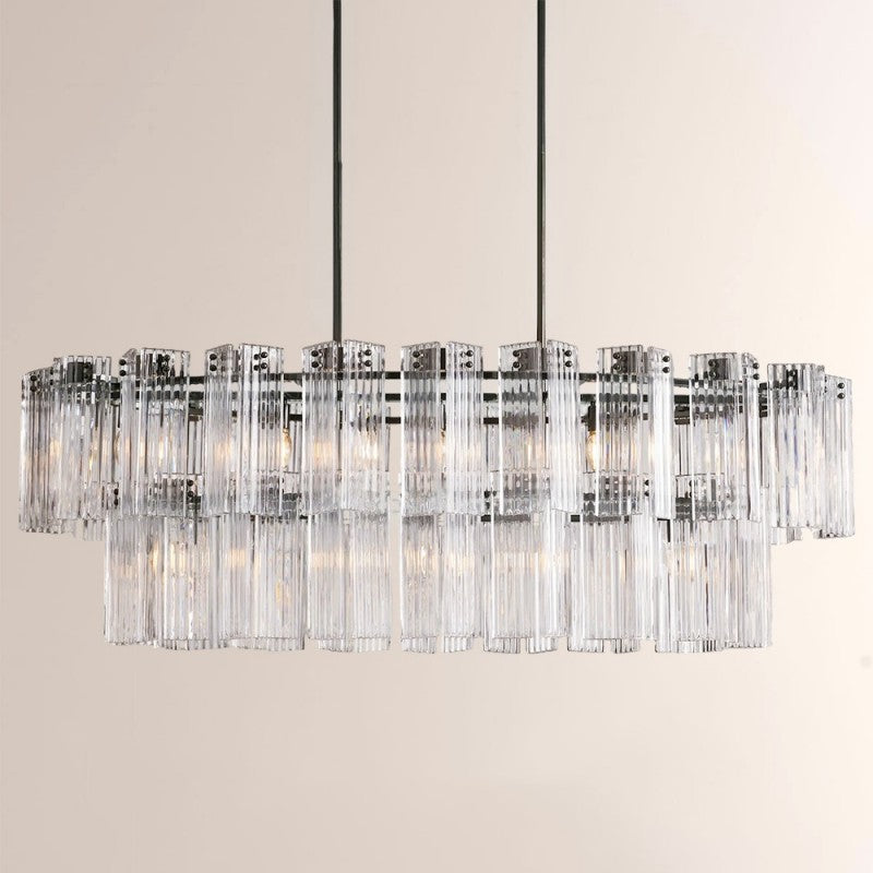 Delsie Oval Glass Chandelier 51"63"72"