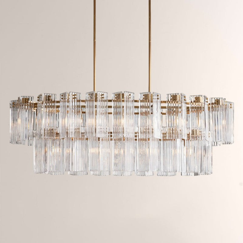 Delsie Oval Glass Chandelier 51"63"72"