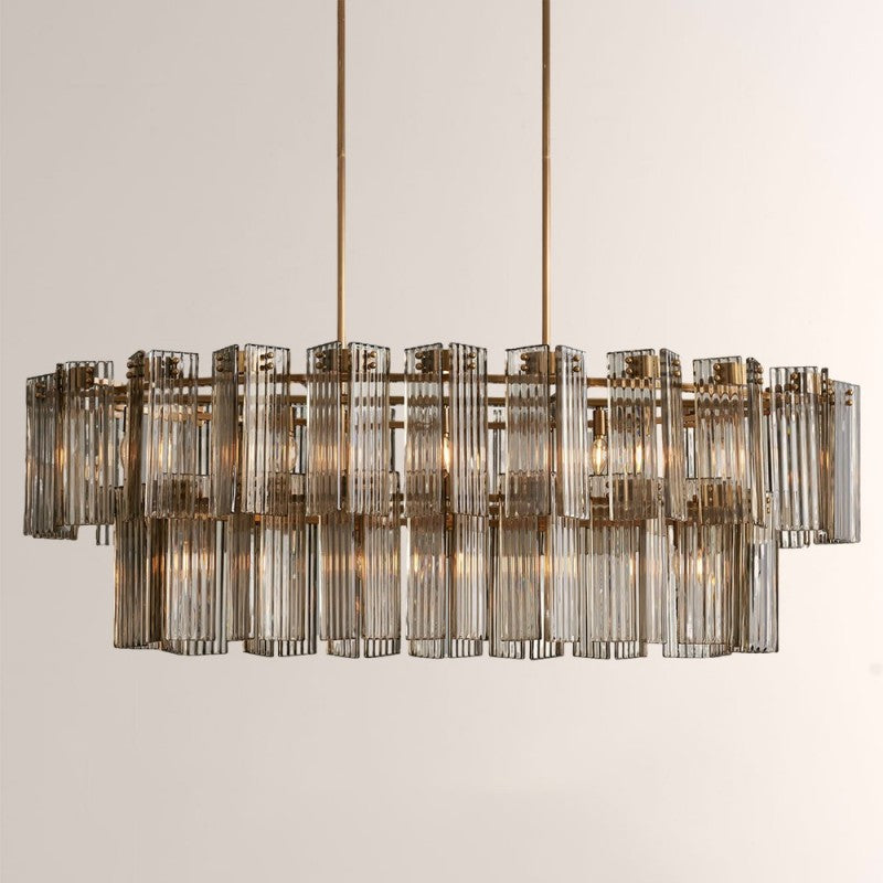 Delsie Oval Glass Chandelier 51"63"72"