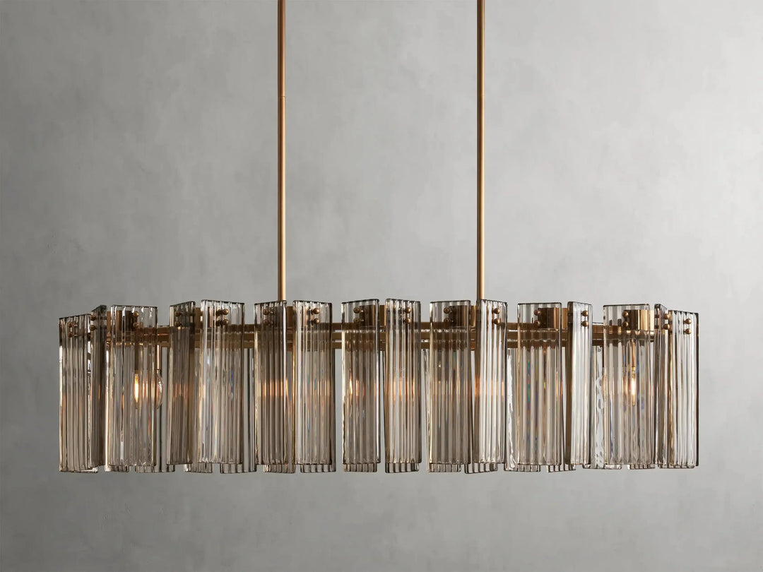 Delsie Oval Glass Chandelier 51"63"72"