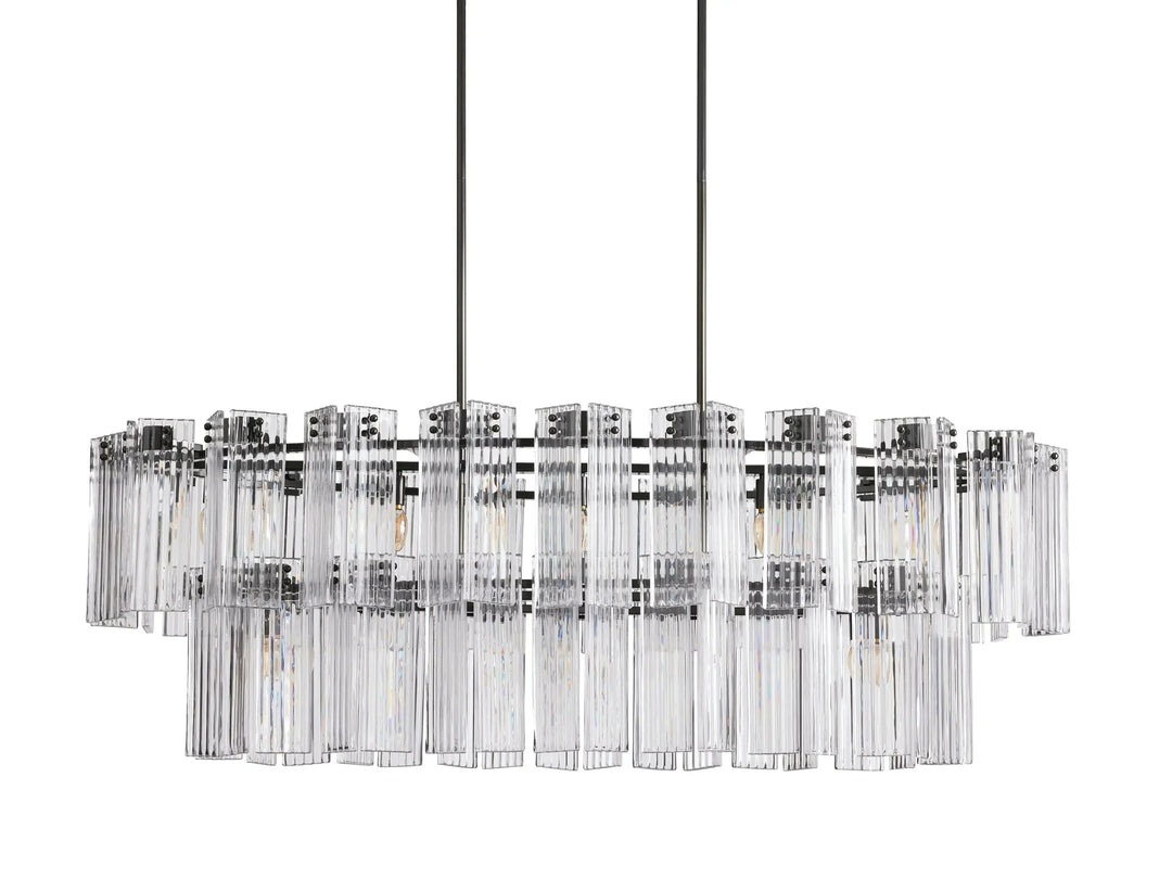 Delsie Oval Glass Chandelier 51"63"72"