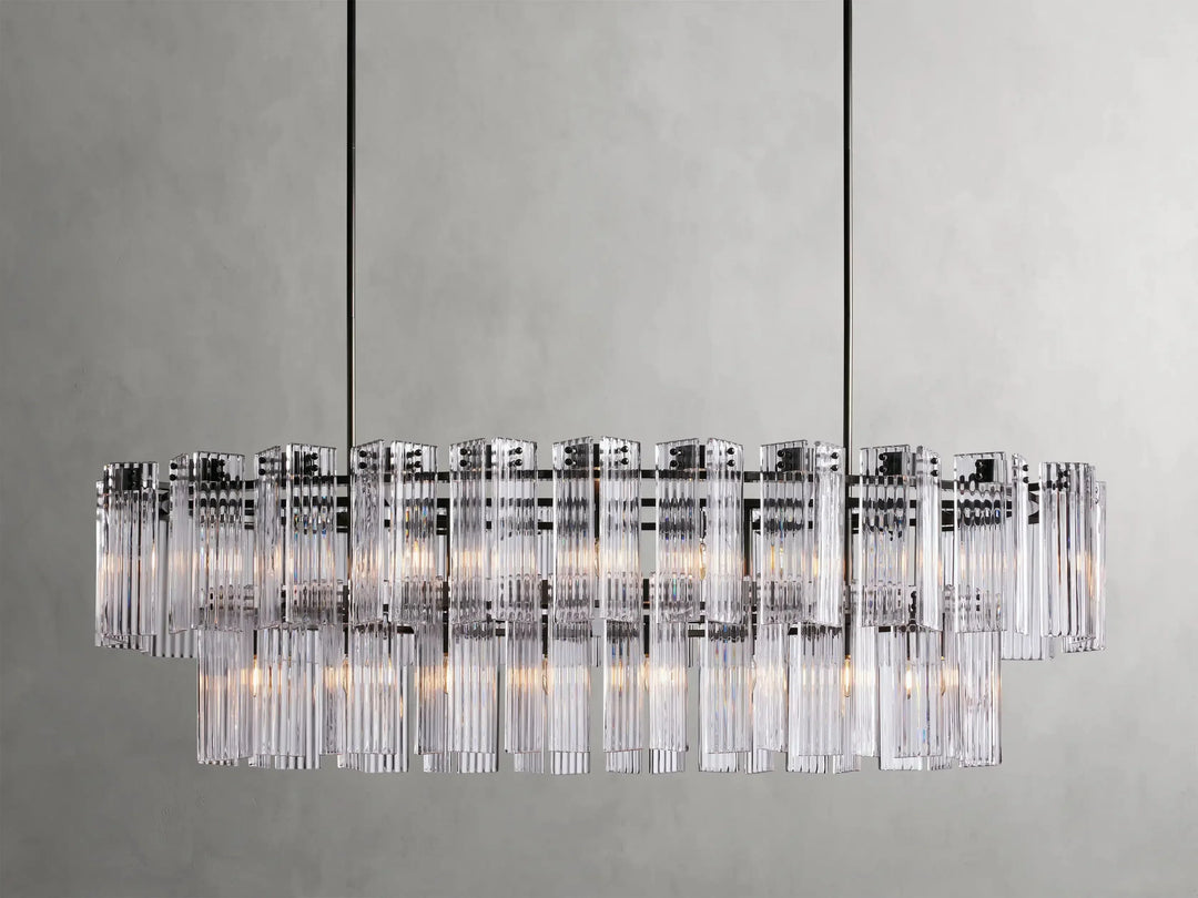 Delsie Oval Glass Chandelier 51"63"72"