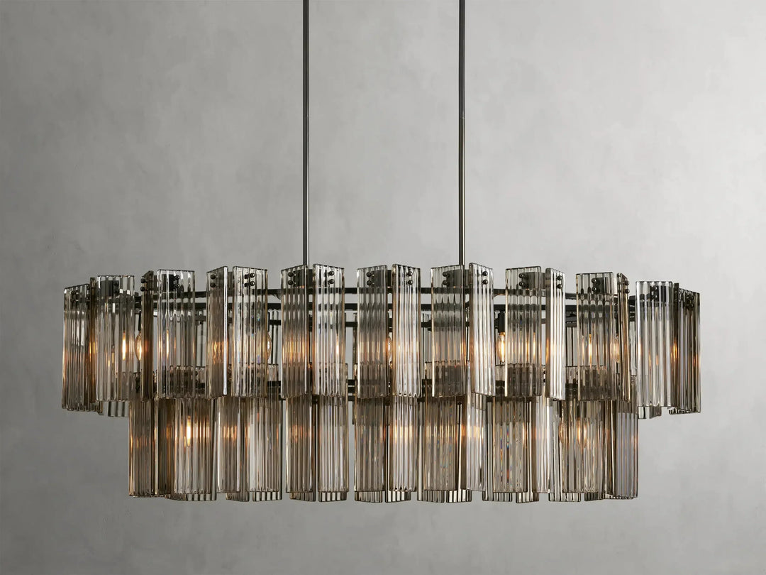 Delsie Oval Glass Chandelier 51"63"72"