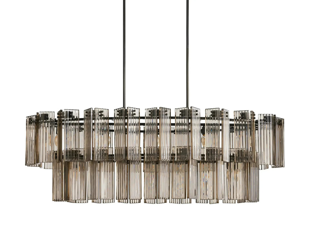 Delsie Oval Glass Chandelier 51"63"72"