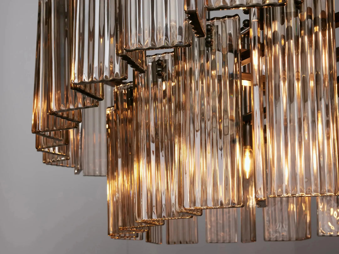 Delsie Oval Glass Chandelier 51"63"72"