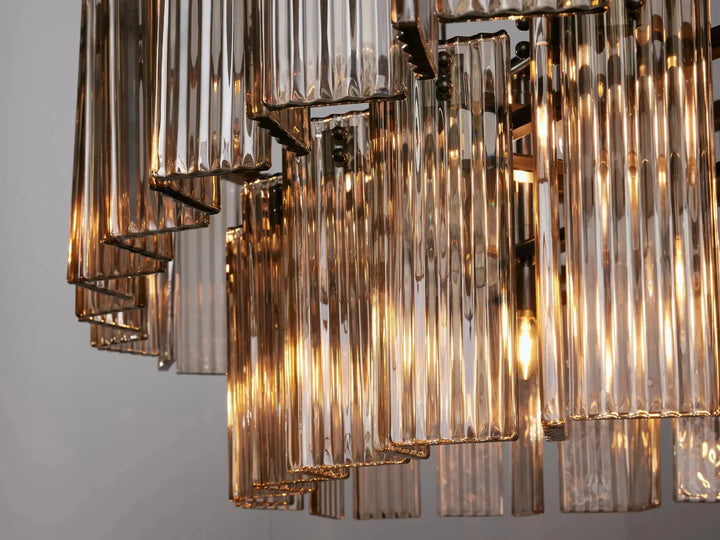 Delsie Oval Glass Chandelier 51"63"72"