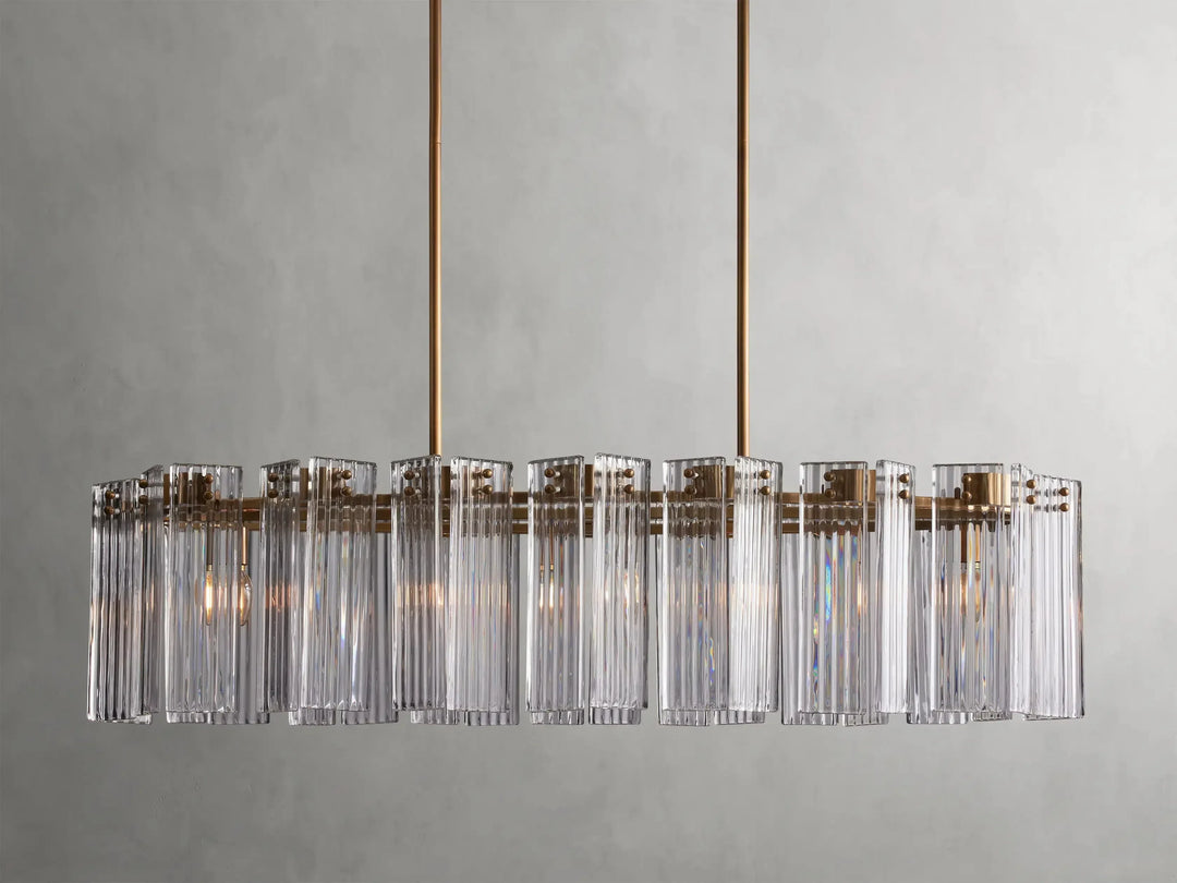 Delsie Oval Glass Chandelier 51"63"72"