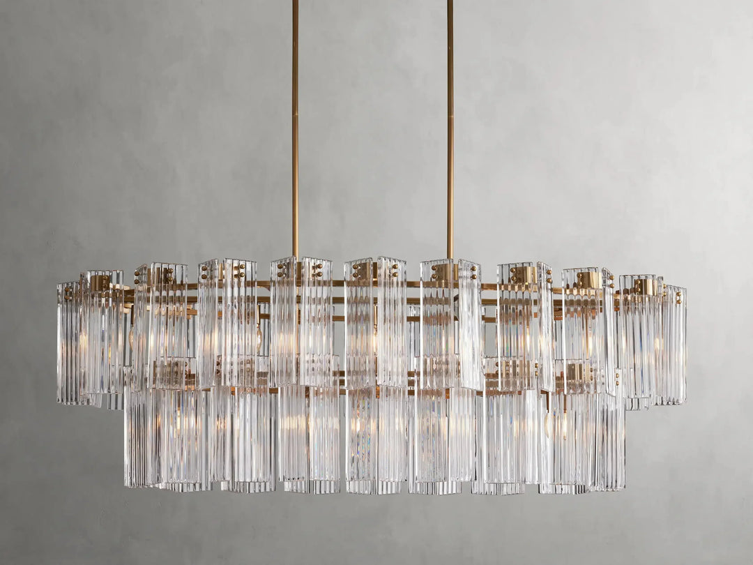 Delsie Oval Glass Chandelier 51"63"72"